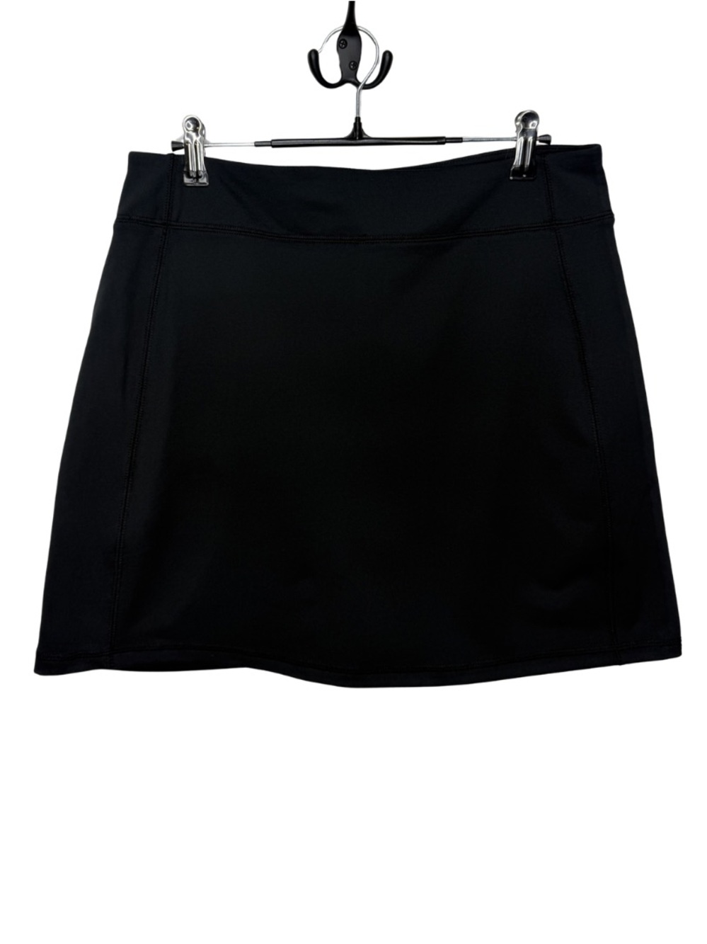Lands End Black Athletic Skort Built In Shorts Zip Pocket Women's Small 6-8